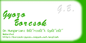 gyozo borcsok business card